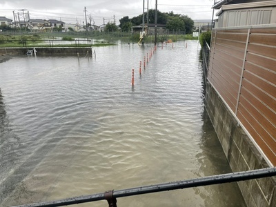 冠水した道路